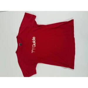 Vintage 1970s Red Single Stitch TV Guide T-Shirt Size M